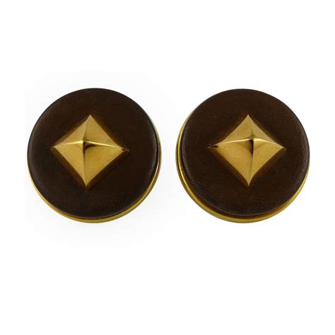 hermes stud earrings|vintage hermes earrings.